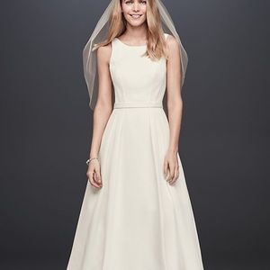 David’s bridal Tea-Length A-Line Dress w/ Pockets